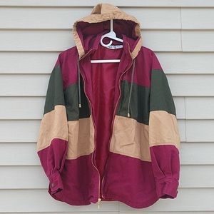 Vintage fall colorblock coat